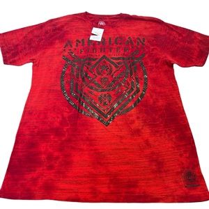 AMERICAN FIGHTER T-Shirt 3XL Red Lost Springs Front Back Graphic MMA Streetwear
